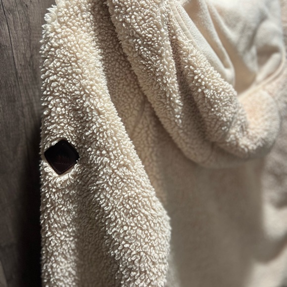 Burton Women's Tan Cream Teddy Jacket Womens Med EUC Sherpa - Picture 8 of 11